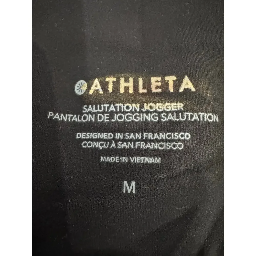Athleta Salutation Black Lightweight Comfy Jogger in Powervita Size Medium - Picture 9 of 14